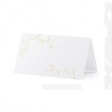    Ültető kártya arany futó mintával - 10 db/csomag Esküvői díszítés